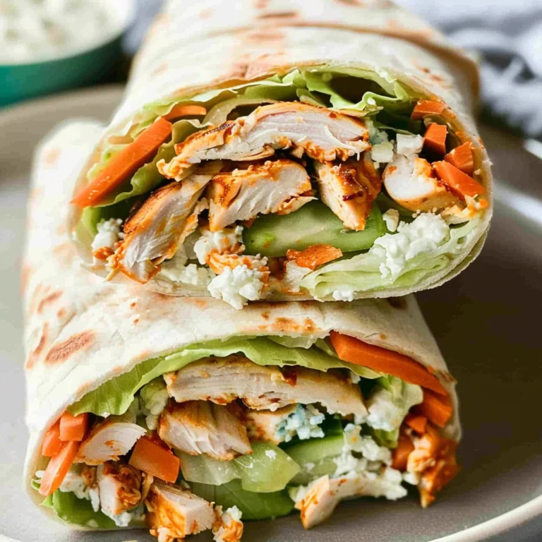 buffalo chicken wrap close-up with spicy grilled chicken and ranch