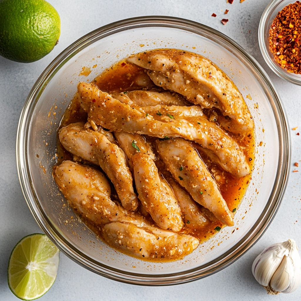 marinating chicken for fajita casserole