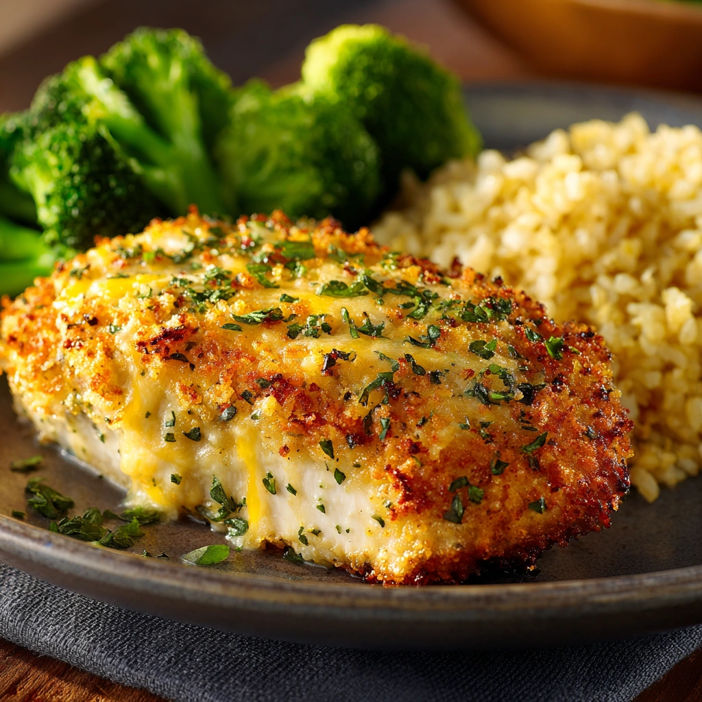  Longhorn Steakhouse Parmesan Crusted Chicken plated meal