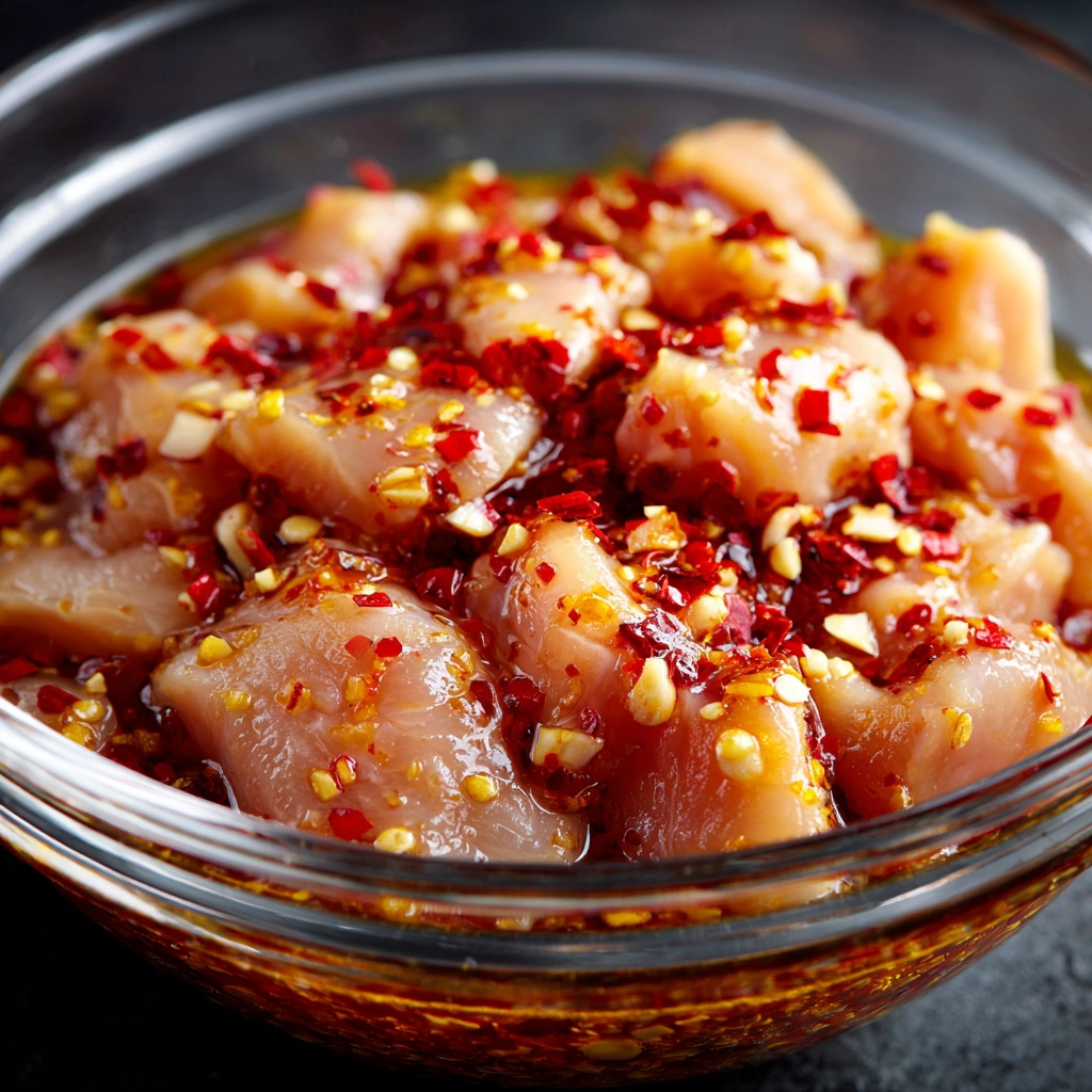 sweet chili chicken marinade preparation