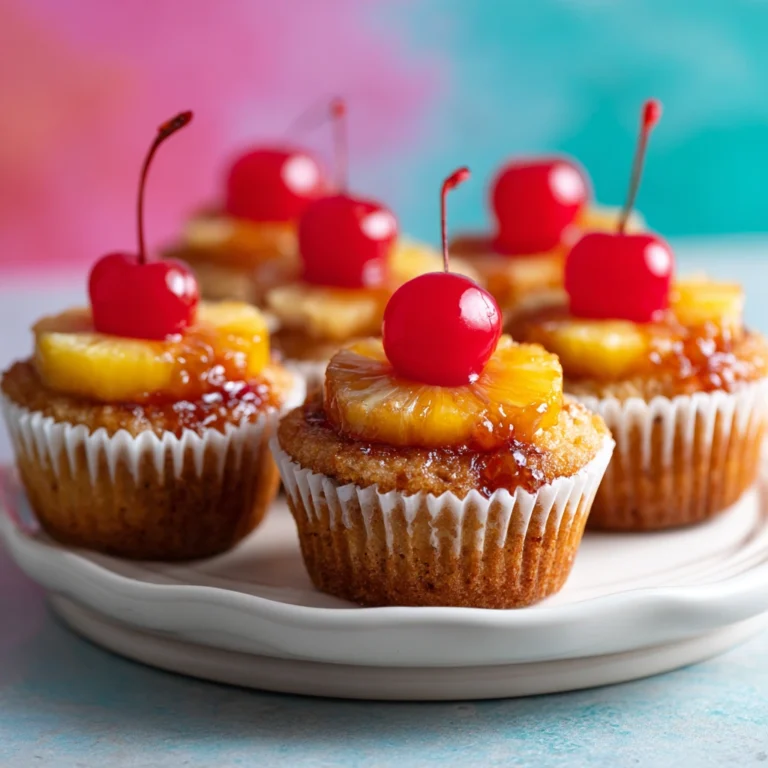 Mini Pineapple Upside Down Cupcakes